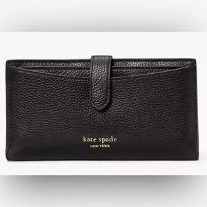Kate Spade New York Hudson Bifold Black Pebbled Leather Wallet. Mint condition